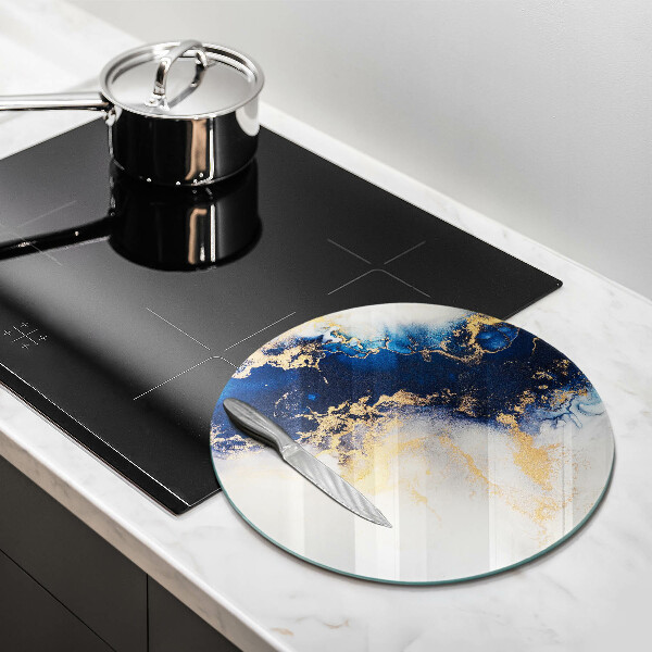 Tagliere in vetro temperato Astrazione con il blu
