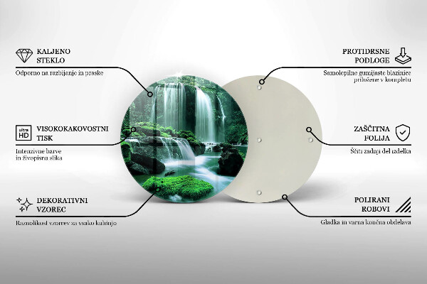 Tagliere in vetro Cascata selvaggia nella giungla