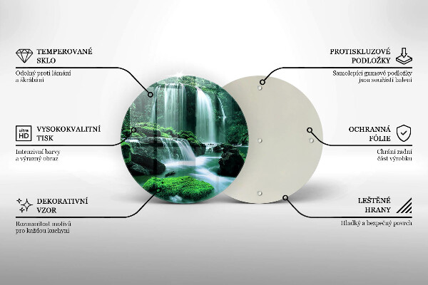 Tagliere in vetro Cascata selvaggia nella giungla