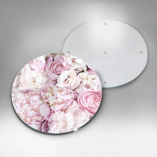 Tagliere in vetro Mazzo di peonia