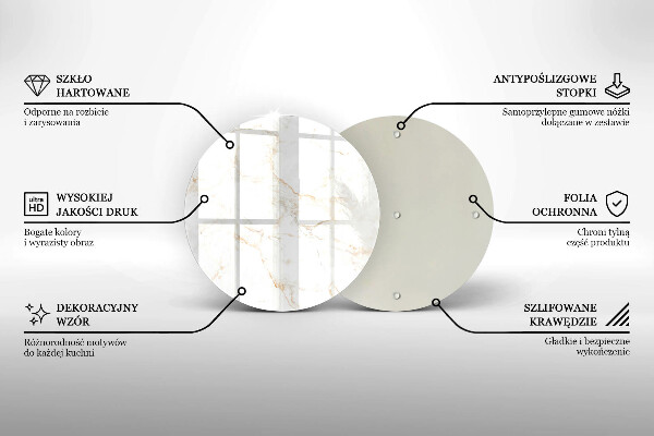 Tagliere in vetro Elegante pietra di marmo