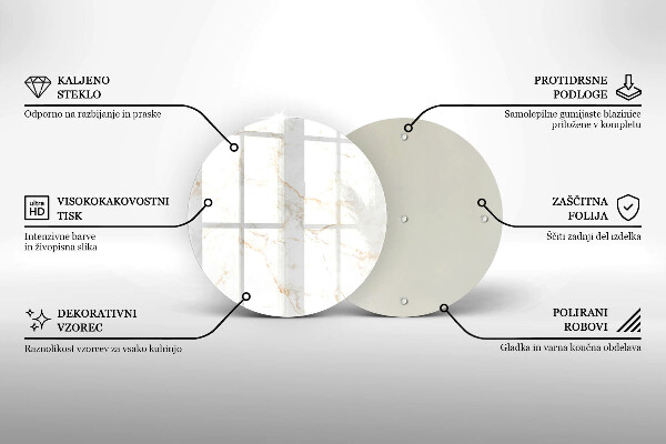 Tagliere in vetro Elegante pietra di marmo