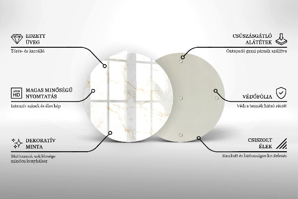 Tagliere in vetro Elegante pietra di marmo