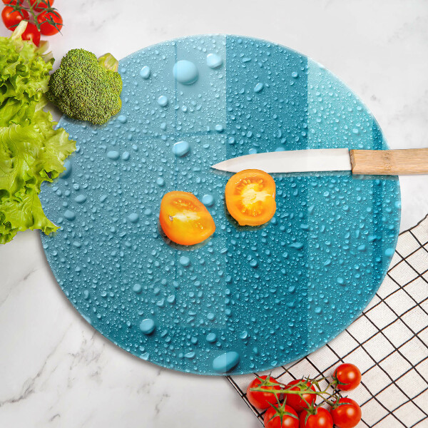 Tagliere in vetro Gocce d'acqua