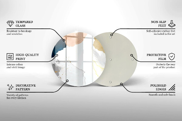 Tagliere in vetro Macchie astratte