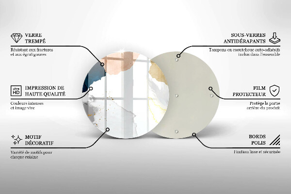Tagliere in vetro Macchie astratte