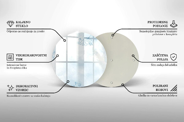 Tagliere in vetro Sfondo delicato