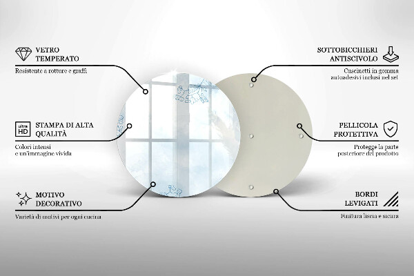 Tagliere in vetro Sfondo delicato