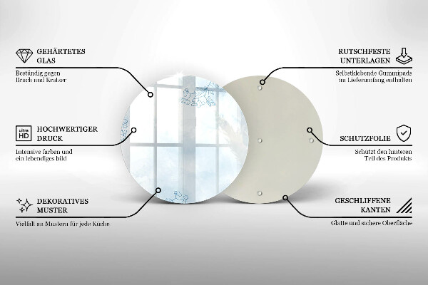 Tagliere in vetro Sfondo delicato
