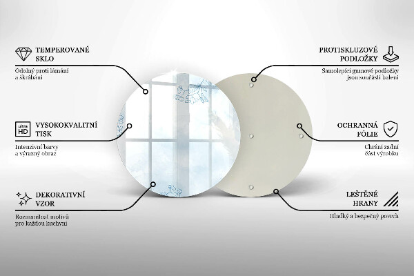 Tagliere in vetro Sfondo delicato