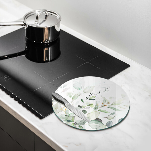 Tagliere in vetro Piante ad acquerello