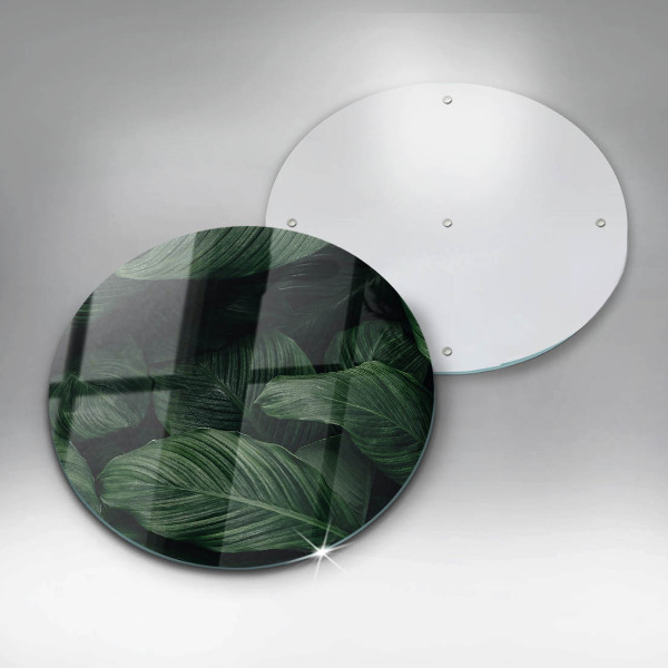 Tagliere in vetro Foglie scure