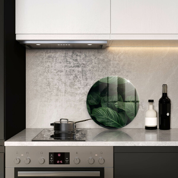 Tagliere in vetro Foglie scure