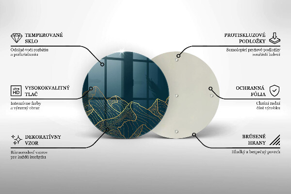 Tagliere in vetro Montagne astratte