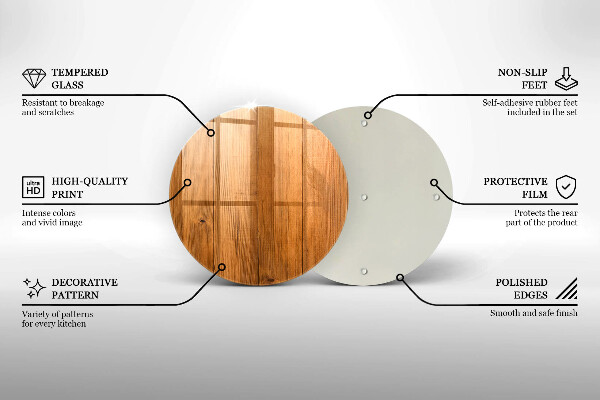 Tagliere in vetro Tavole di legno