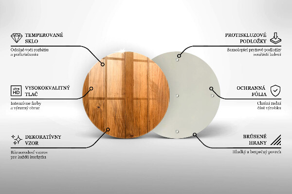 Tagliere in vetro Tavole di legno