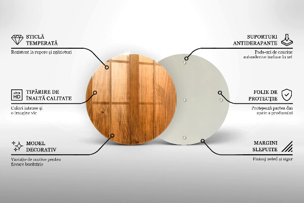 Tagliere in vetro Tavole di legno