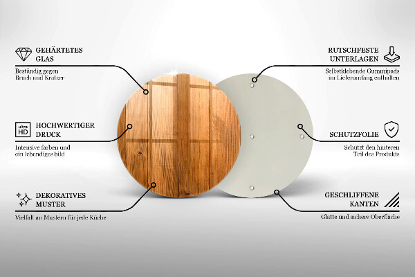 Tagliere in vetro Tavole di legno