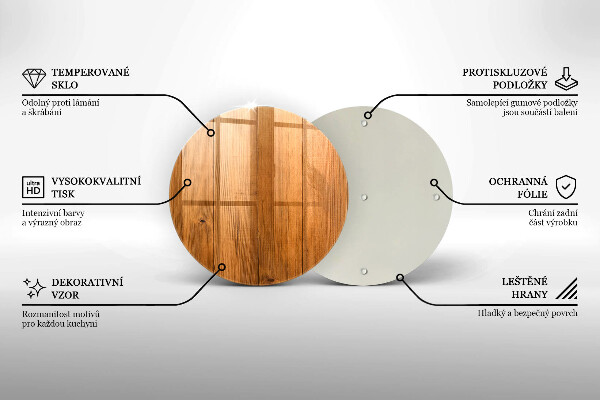 Tagliere in vetro Tavole di legno