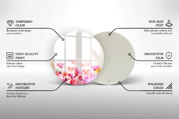 Tagliere in vetro Prato fiorito