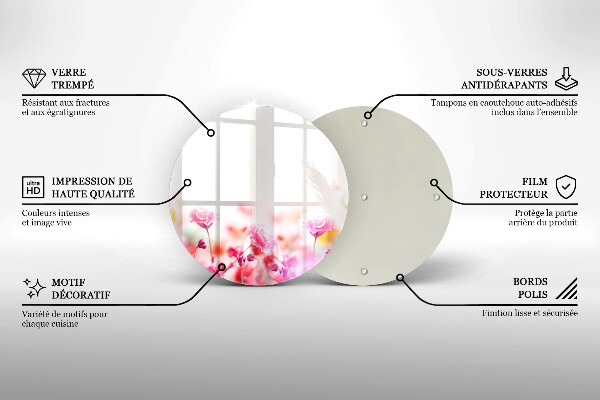 Tagliere in vetro Prato fiorito