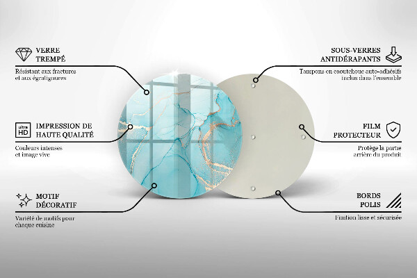 Tagliere in vetro Astrazione di pietra
