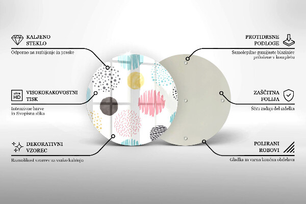 Tagliere in vetro Forme dipinte