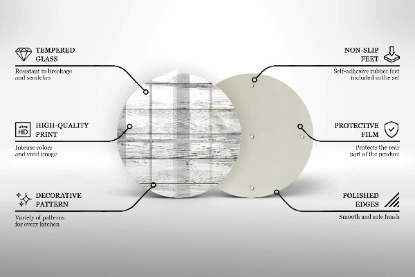 Tagliere in vetro Tavole di legno luminose