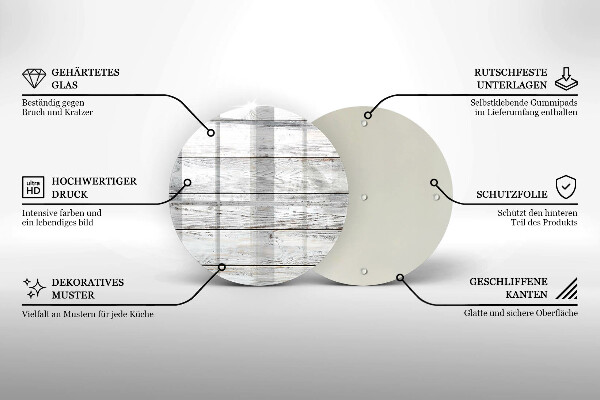 Tagliere in vetro Tavole di legno luminose