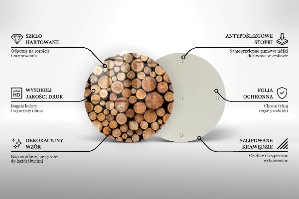 Tagliere in vetro Tronchi d'albero