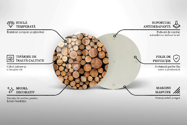 Tagliere in vetro Tronchi d'albero