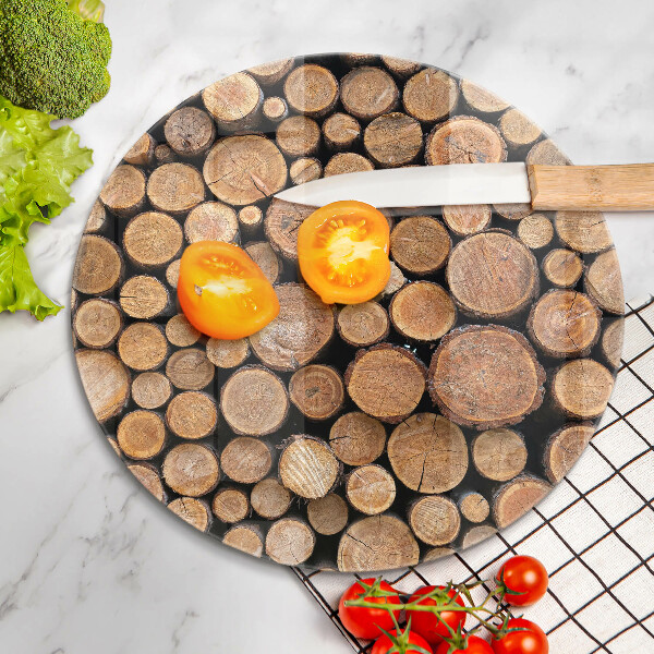Tagliere in vetro Tronchi d'albero