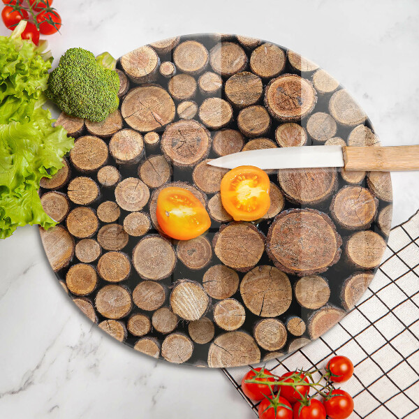 Tagliere in vetro Tronchi d'albero