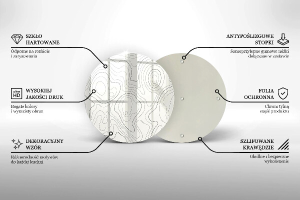 Tagliere in vetro Progettazione di linee artistiche