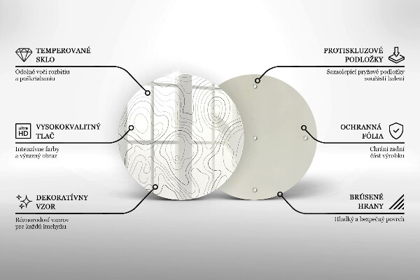 Tagliere in vetro Progettazione di linee artistiche