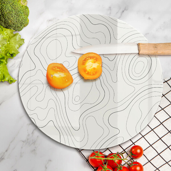 Tagliere in vetro Progettazione di linee artistiche