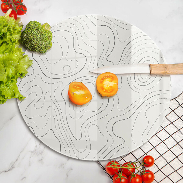 Tagliere in vetro Progettazione di linee artistiche