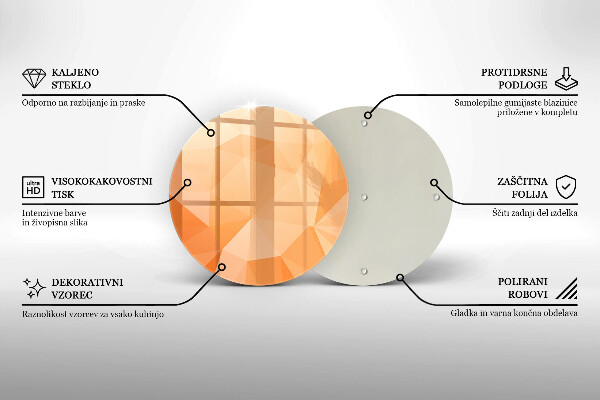 Tagliere in vetro Sfondo geometrico