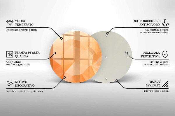 Tagliere in vetro Sfondo geometrico