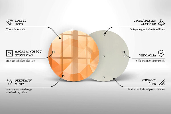 Tagliere in vetro Sfondo geometrico