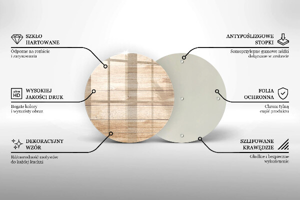 Tagliere in vetro Tavole di legno