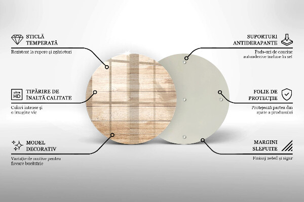 Tagliere in vetro Tavole di legno