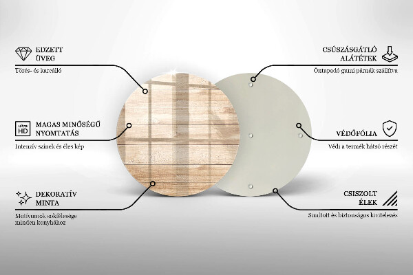 Tagliere in vetro Tavole di legno