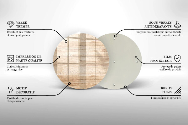 Tagliere in vetro Tavole di legno