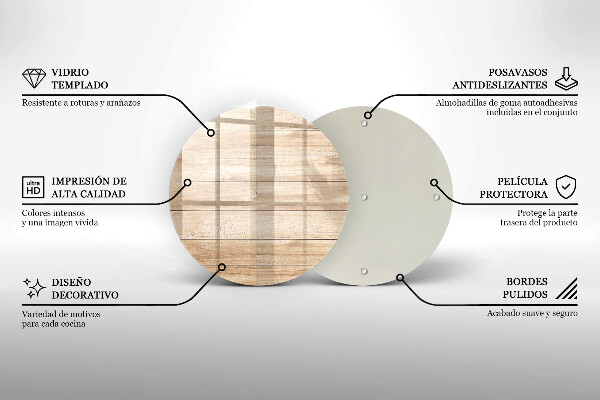 Tagliere in vetro Tavole di legno