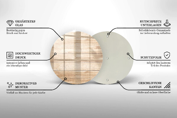 Tagliere in vetro Tavole di legno