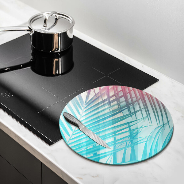 Tagliere in vetro Foglie pastello