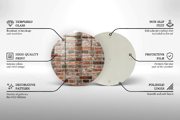 Tagliere in vetro Vecchio muro di mattoni