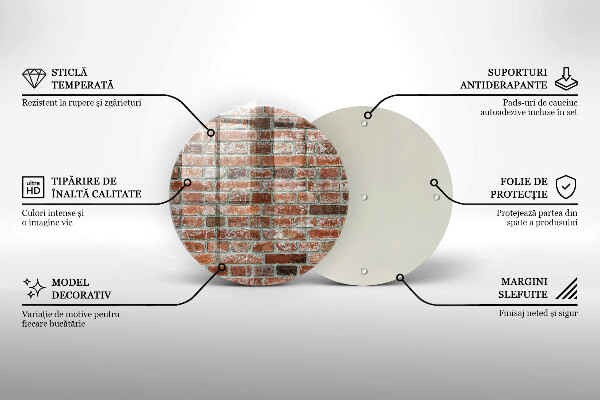 Tagliere in vetro Vecchio muro di mattoni