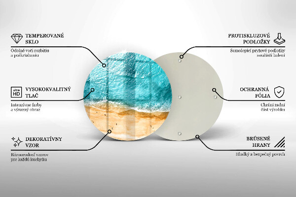 Tagliere in vetro Riva della spiaggia e mare